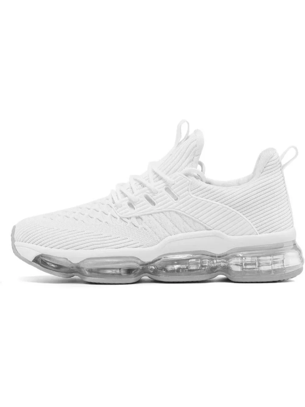 Men's White Walking Shoes Casual Fashion Silp On Tennis Running Sneakers Comfort